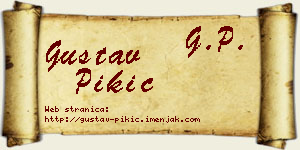 Gustav Pikić vizit kartica